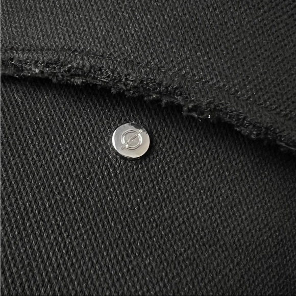 SOSKEN Storm Flap Texture Knit Cutout Detail Cropped Trench Blazer Moto Jacket M - Picture 8 of 8